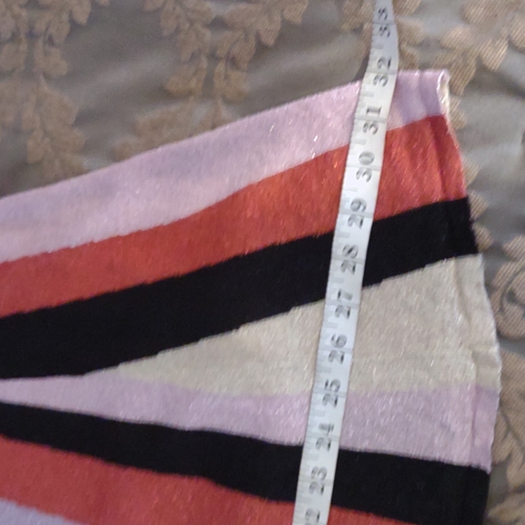 NWT Anthropologie Laia long multicolored striped metallic lined skirt medium. - Picture 7 of 8